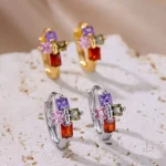 Boucles d'oreilles croisées en métal doré