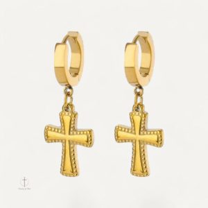 Boucles d'oreilles croisées épurées en design minimaliste