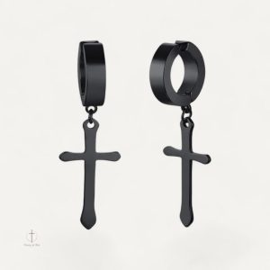 Accessoire chic : boucles d'oreilles croix stylées et modernes