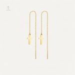 Boucles d'oreilles pendantes en croix élégantes