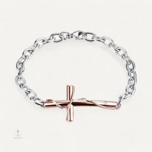 Bracelet Croix en Argent Unisex