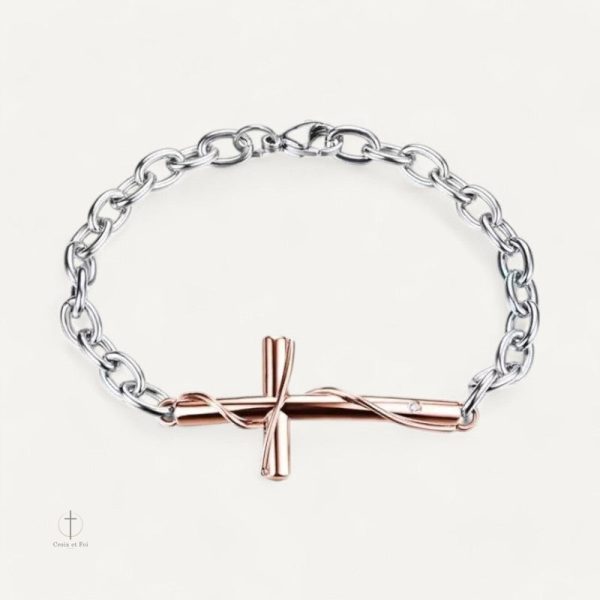 bracelet-argent-croix-unisex-1 Bracelet Croix en Argent Unisex