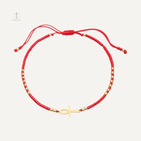 Bracelet à breloques avec croix égyptienne