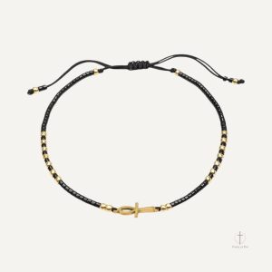 Bracelet croix avec breloques décoratives