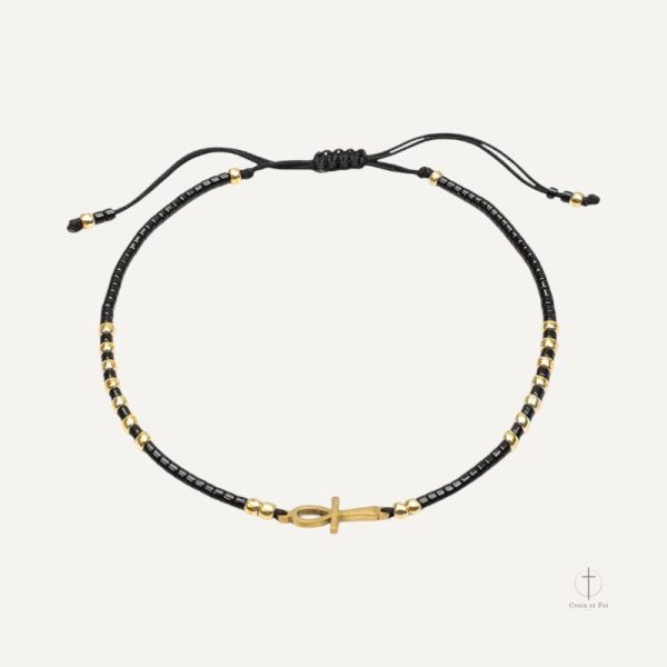 Bracelet croix avec breloques décoratives