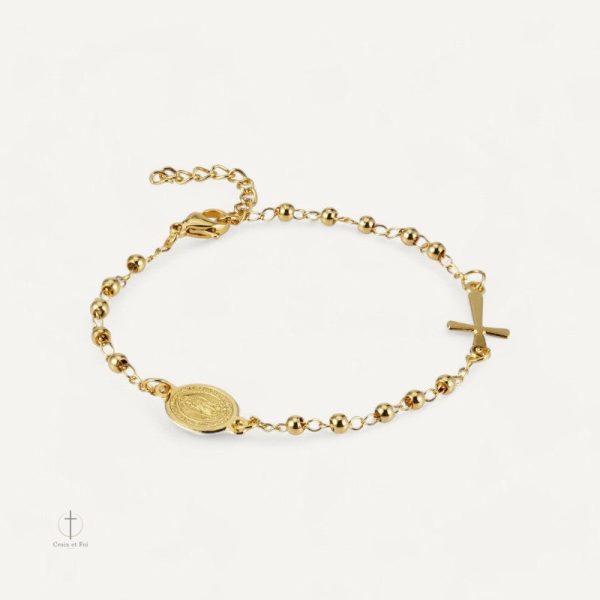 Bracelet Chapelet Doré en métal doré