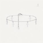 Bracelet croix pour cheville, style minimaliste et chic