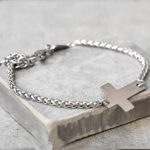 Bracelet croix, unisexe, parfait pour exprimer sa foi