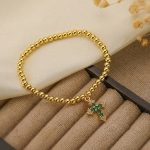 Accessoire religieux, bracelet en cuir avec symbole chrétien