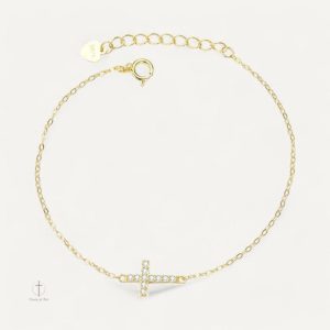 Bracelet Croix Ajustable en métal élégant