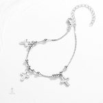 Bracelet Croix moderne en argent pour homme et femme