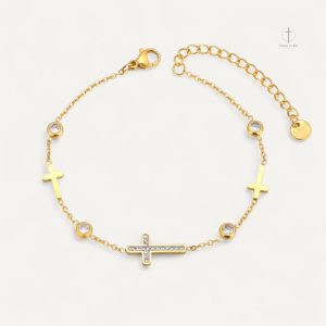 Bracelet Croix Brillant élégant et scintillant