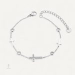 Bracelet en croix avec finition brillante