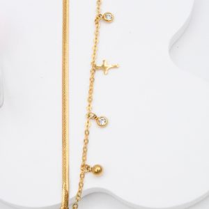 Bracelet Croix Charms avec éclats brillants