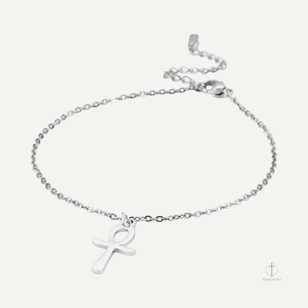Bracelet Croix de Vie avec finition polie et brillante