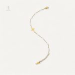 Bracelet Doré Croix avec Détails en Perles