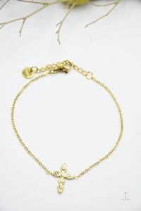 Bracelet doré en croix Divine, élégant et raffiné