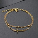 Bijou tendance : bracelet croix avec chaîne