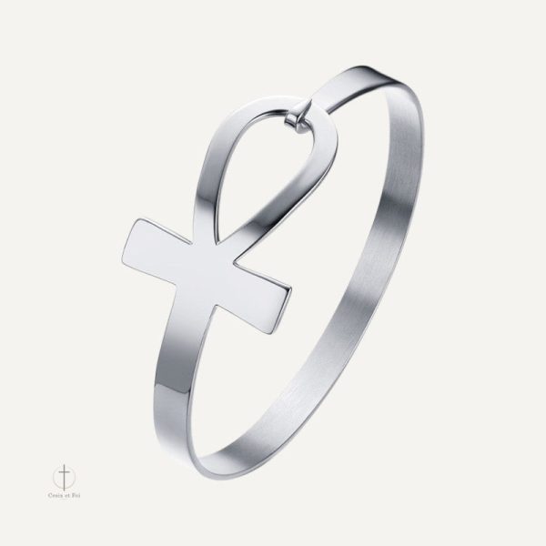 Bracelet en croix avec motif Ankh traditionnel