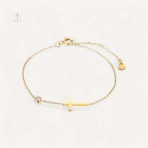 Bracelet Croix pour Femme en design simpliste