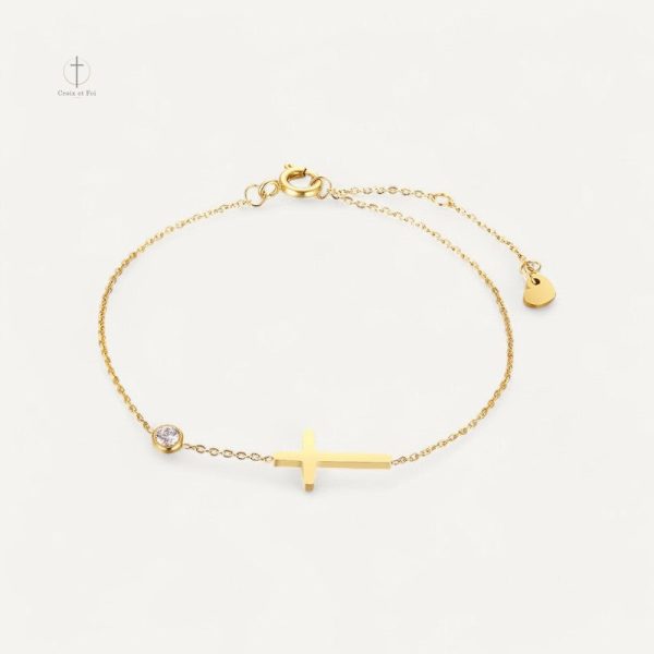 Bracelet Croix pour Femme en design simpliste