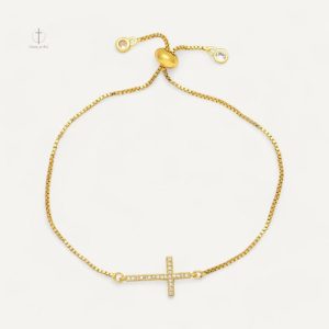Bracelet Croix avec fermoir unique élégant