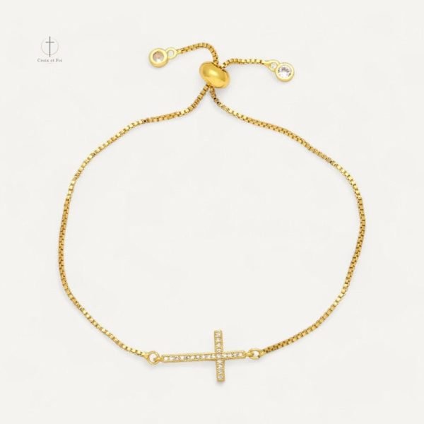 Bracelet Croix avec fermoir unique élégant