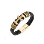Accessoire élégant en cuir, motif croix pour homme