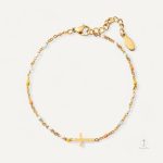 Bracelet Croix Minimaliste en perles élégantes