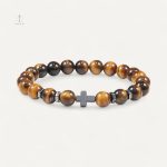 Bracelet Croix avec Pierres Précieuses