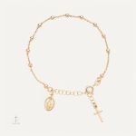 Bracelet Croix Vierge Marie en acier inoxydable