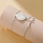 Bracelet avec symbole de la Vierge Miraculeuse