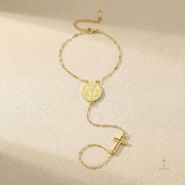 Accessoire religieux Croix et Vierge Miraculeuse