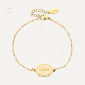 Bracelet Croix en Émail élégant et moderne
