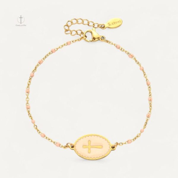 Bracelet Croix en Émail élégant et moderne