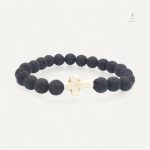 Accessoire religieux en pierres naturelles, style croix chrétienne