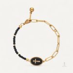 Bracelet à breloques de bonne chance en croix