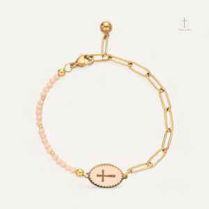 Bracelet en croix avec charmantes breloques