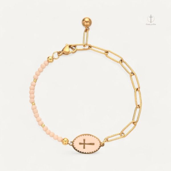 Bracelet en croix avec charmantes breloques