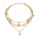 Bijou de cheville en forme de croix moderne