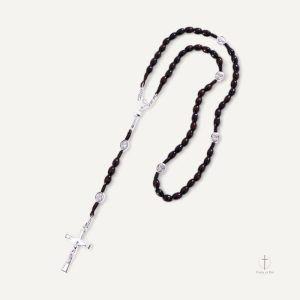 Chapelet avec Croix en Métal, accessoire spirituel élégant