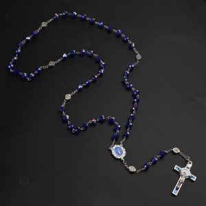 Accessoire de prière : chapelet bleu élégant