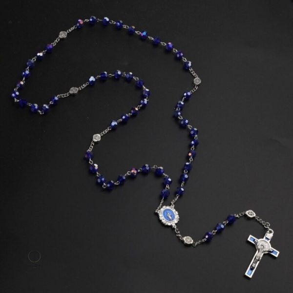 Accessoire de prière : chapelet bleu élégant