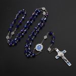 Chapelet traditionnel bleu pour moments spirituels