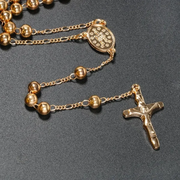 Chapelet traditionnel avec croix en métal