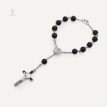 Chapelet noir dizainier en perles élégantes