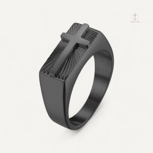 Bague Croix contemporaine, parfaite pour toute occasion