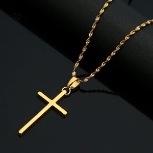 Accessoire Croix en acier inoxydable, style intemporel