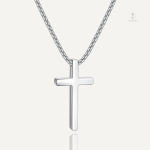 Collier Croix en Acier Pur