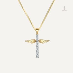 Collier Croix Ange pour Femme en design élégant